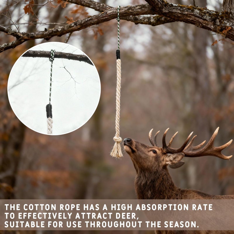 Niantime Deer Hunting Mock Scrape System Cotton Rope, 35 Inch Length with 10ft Adjustable Rope for Deer, Rigid Hunting Accessories for Hunter Gifts - Image 5
